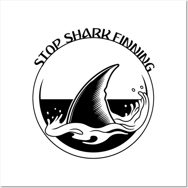 stop shark fining Wall Art by Tshirtatech